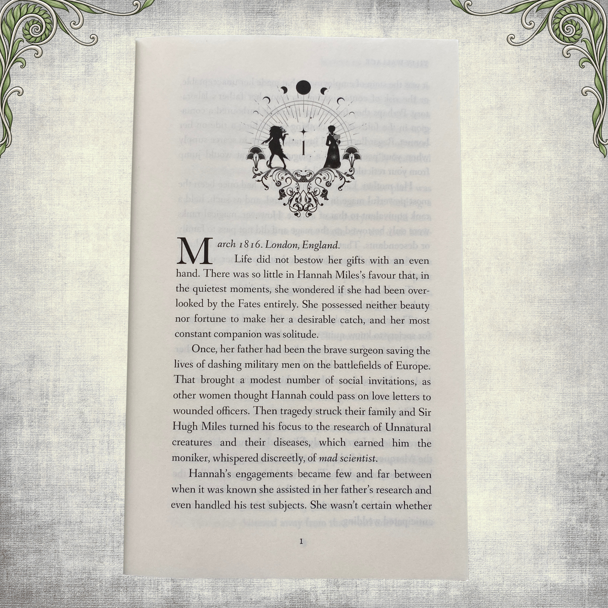Manners and Monsters chapter opening with its custom chandelier chapter header