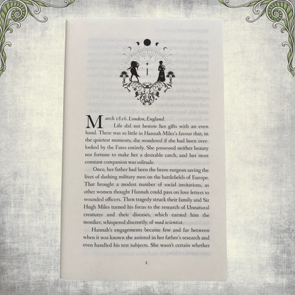 Manners and Monsters chapter opening with its custom chandelier chapter header
